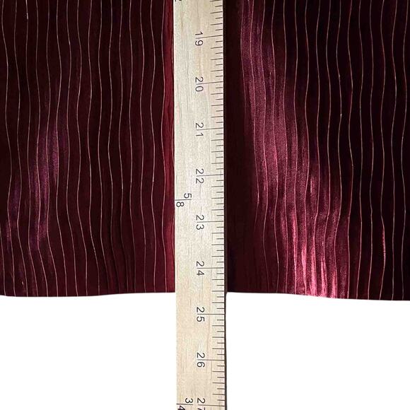 NWT Womens Chico's Pleated 3/4 Sleeve Shimmer Jacket Suit Glam Wine Sheen Size 2 - Picture 5 of 5